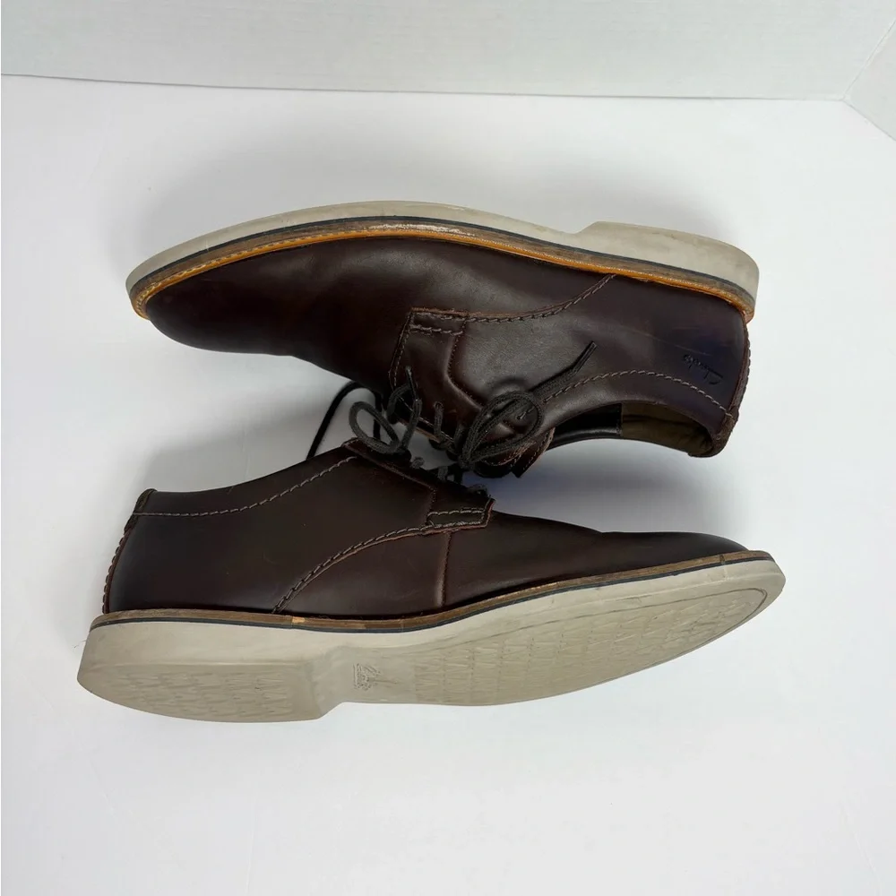 Clarks Atticus Lt Lace Up Oxford Shoes Brown Dress Shoes‎ Office Preppy Mens 8.5
